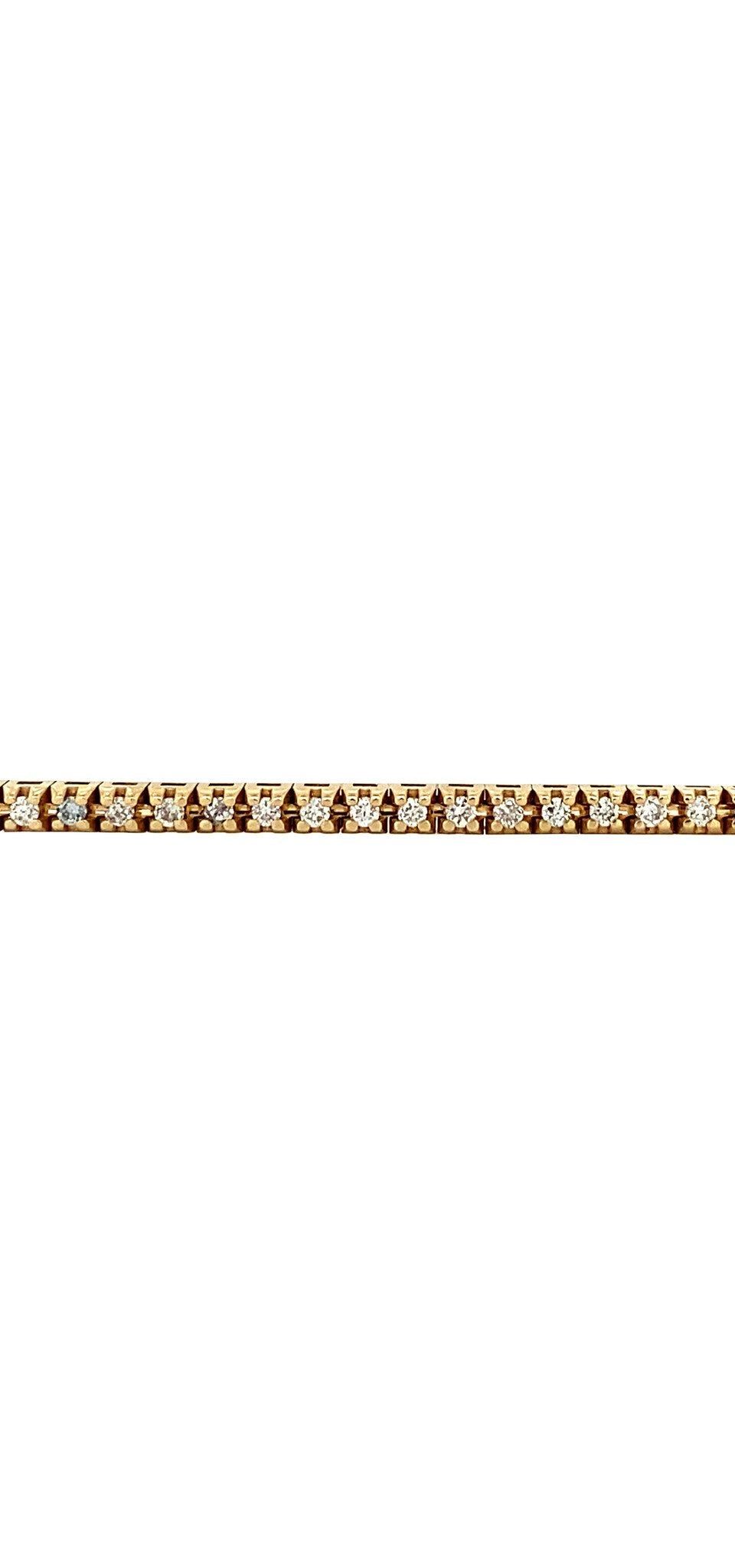Vintage 14K Gold Tennis Bracelet with Diamond